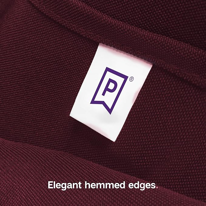 Gee Di Moda Square Tablecloth - 85 x 85 Inch Burgundy Table Cloth for Large Square or Round Tables - Heavy Duty Washable Fabric - for Buffet Table, Holiday Party, Dinner, Wedding & Baby Shower