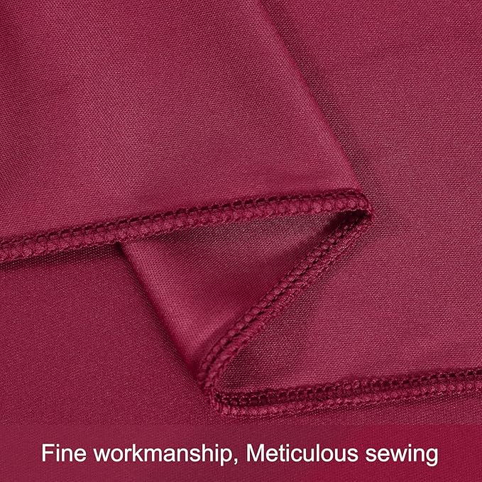 Burgundy Backdrop Curtains, 10 Panels, Wrinkle-Free Soft Fabric