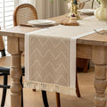 Table Runner 48 Inches Long,Waterproof Boho Table Runner with Tassel Fringe,Table Runners for Party Coffee Table