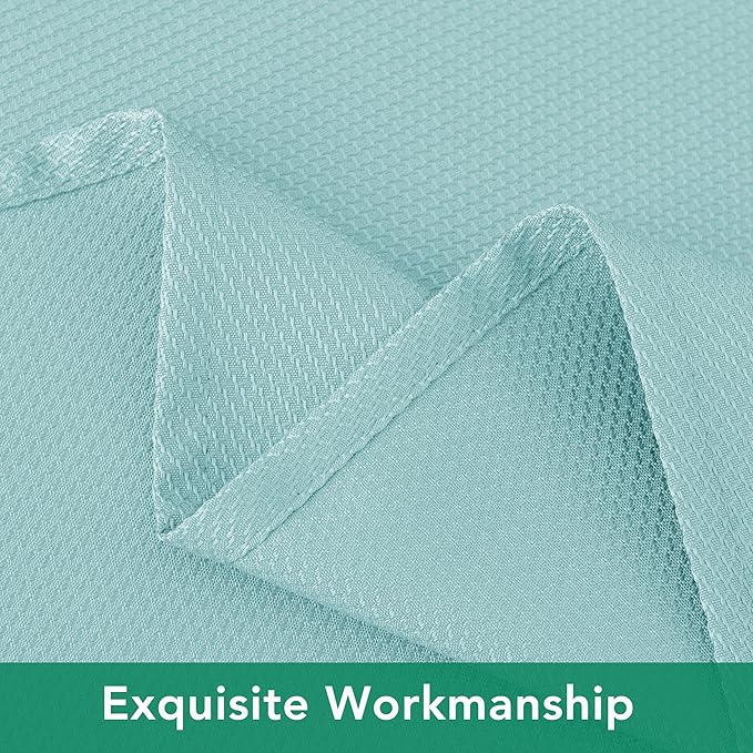 Biscaynebay Tablecloth for Rectangle Tables-90x132 Inch Aqua Blue Outdoor Picnic Table Cover-Rectangular Folding Table Cloths Water Resistant for Kitchen Camping Dining Room Patio Banquet Party
