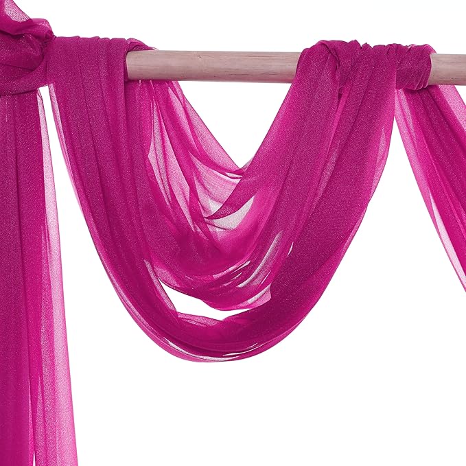 Backdrop Panel, Magenta Sheer Chiffon, 30 Inch x 40 Feet