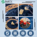Heavy Duty Plastic Cutlery Set, 720 Pieces, Sapphire Silver Finish