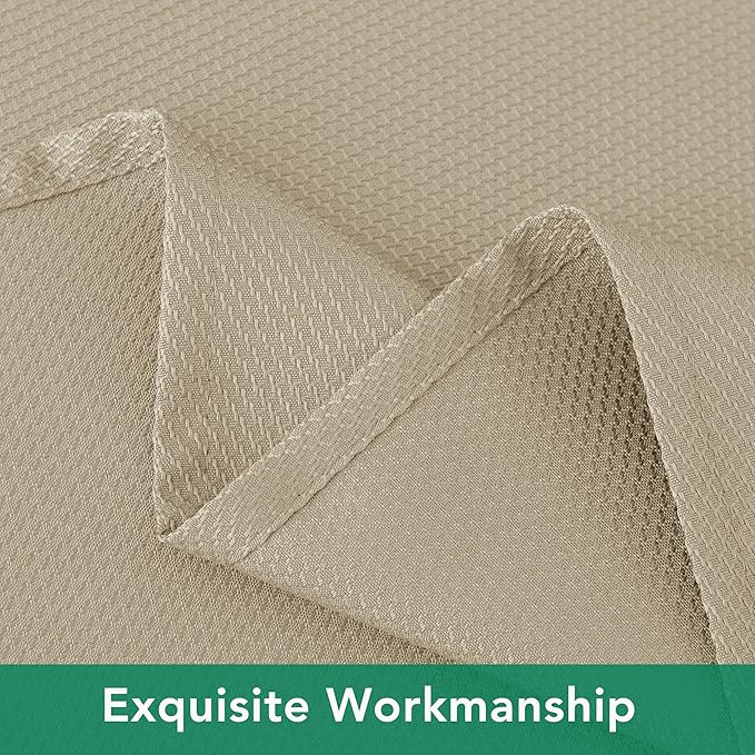 Biscaynebay Textured Fabric Tablecloths 70x108 Inches Rectangular, Natural Water Resistant Tablecloths for Dining, Kitchen, Wedding, Parties etc. Machine Washable