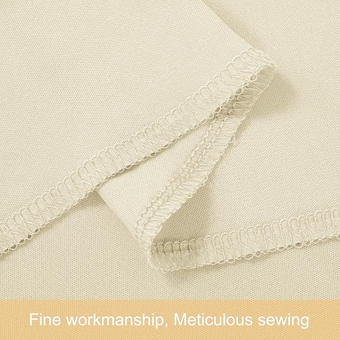 Backdrop Curtain Panels in Beige, Set of 10, 5 x 12 ft Wrinkle-Free