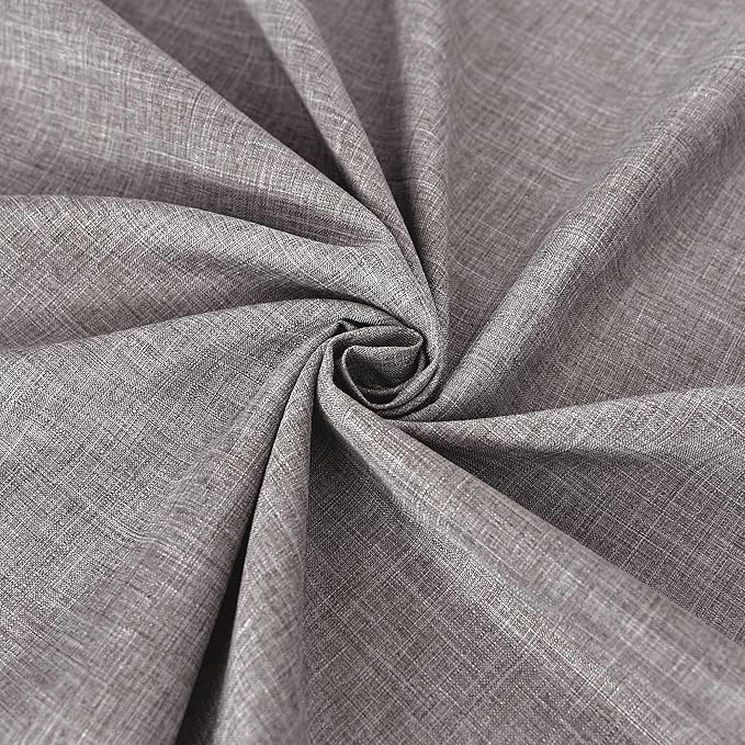 Fitable Textured Linen Tablecloths 2 Pack, Washable Fabric Rectangle Table Clothes for 8 Foot Tables, Rustic Holiday Table Covers for Kitchen Dining, Birthday Party, Farmhouse (Stone, 54 x 120 Inch)