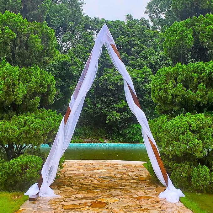 Wedding Arbor, Triangular Solid Wood Frame, Detachable, Unfinished