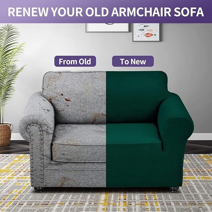 Sofa Slipcover for Armchairs, Stretch Fit, Waterproof, Hunter