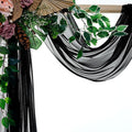 Backdrop Fabric in Black Sheer Chiffon, 30 x 40 Ft Glitter Drape