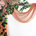 Backdrop Fabric Panel, Coral Peach Sheer Chiffon, 30 In x 40 Ft