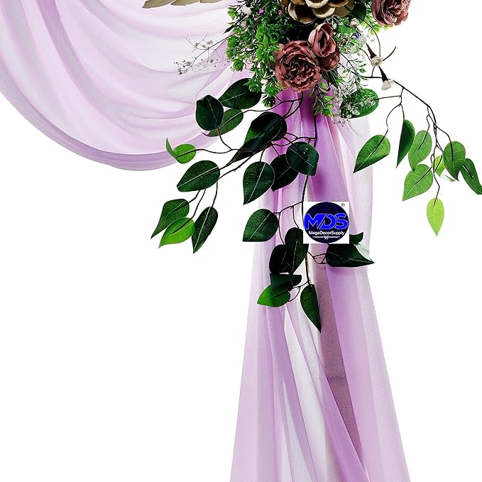 MDS Halloween Chiffon Draping Fabric - 2 Panel, 30" Wide x 30ft Long - Sheer Spooky Arbor & Canopy Drapery for Haunted House Backdrops, Party Ceilings, DIY Costumes & Themed Events - Orchid