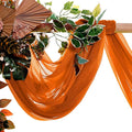 Backdrop Fabric Panel, Orange Sheer Chiffon, 30 in x 50 ft