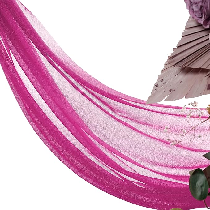 Backdrop Panel, Magenta Sheer Chiffon, 30 Inch x 40 Feet