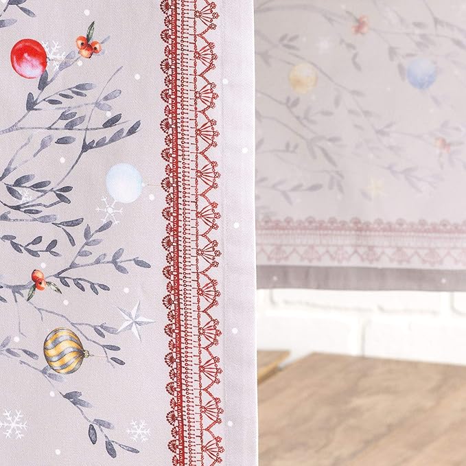 Maison d' Hermine Table Runner 100% Cotton Single Layer Table Runners 36 inches Long for Thanksgiving Christmas Decorations Home Kitchen Dining Party Wedding (Fairy Christmas, 14.5" x 36")