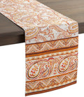 Maison d' Hermine Table Runner 100% Cotton Single Layer Table Runners 90 inches Long for Thanksgiving Christmas Decorations Home Kitchen Dining Party Wedding (Palatial Paisley, 14.5" x 90")
