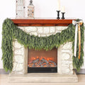 Real Touch Cedar Garland - Artificial Christmas Garlands Faux Green Cedar Fake Pine Needles Garland for Fireplace,Table, Stairs, Mantle, Window,Indoor Outdoor,Home,Holiday Decor(1 PCS,6 FT)