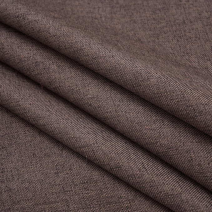 NLMUVW Brown Linen Tablecloth Square Tables, Small Chocolate Table Cloth Farmhouse Texutred Water Resistant Table Cover for Kitchen Dining Coffee, 48 x 48 Inch