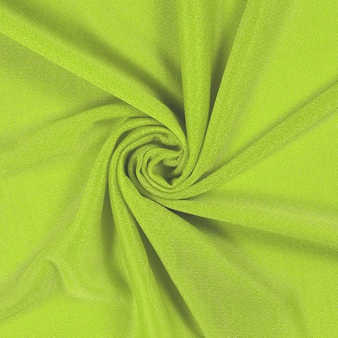 Fabric, Parrot Green Sheer Chiffon, 4 Panels 30 Inch x 20 Feet