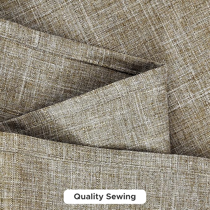 Fitable Faux Linen Tablecloths for Rectangle Tables: Water & Stain Resistant Farmhouse Table Cloth, Washable Burlap Textured Table Covers for Kitchen Dining Party(2 Pack, 60x102 Inch, Khaki)
