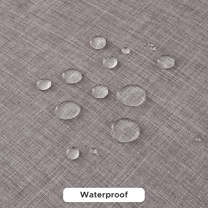 Fitable Faux Linen Tablecloths for Rectangle Tables: Water & Stain Resistant Farmhouse Table Cloth, Washable Burlap Textured Table Covers for Kitchen Dining Party(2 Pack, 60x102 Inch, Stone)