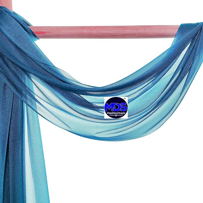 MDS Halloween Chiffon Draping Fabric - 1 Panel, 30" Wide x 100ft Long - Sheer Spooky Arbor & Canopy Drapery for Haunted House Backdrops, Party Ceilings, DIY Costumes & Themed Events - Dark Teal
