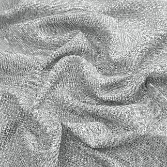 Vision Home Gray Pinch Pleated Semi Sheer Curtains Textured Light Filtering Window Curtains 120 inches for Living Room Bedroom Silver Grey Pinch Pleat Drapes with Hooks Back Tabs 2 Panels 40" Wx120 L