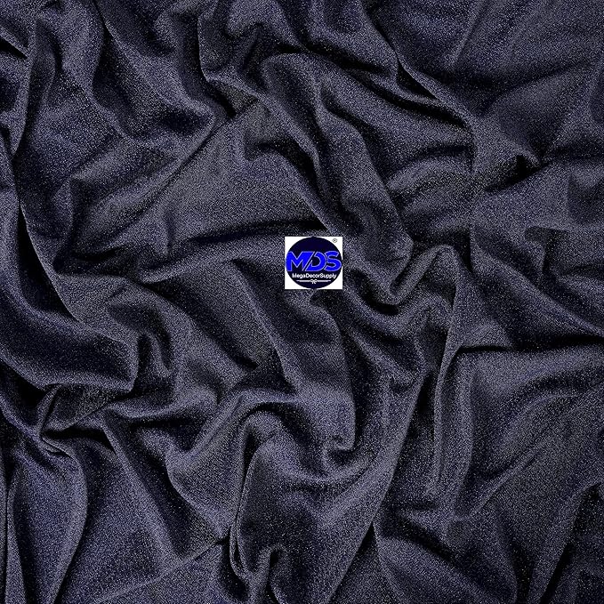MDS Halloween Chiffon Draping Fabric - 2 Panel, 30" Wide x 40ft Long - Sheer Spooky Arbor & Canopy Drapery for Haunted House Backdrops, Party Ceilings, DIY Costumes & Themed Events - Navy Blue