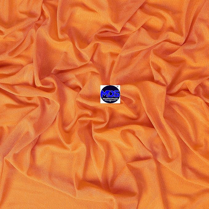 MDS Halloween Chiffon Draping Fabric - 2 Panel, 30" Wide x 20ft Long - Sheer Spooky Arbor & Canopy Drapery for Haunted House Backdrops, Party Ceilings, DIY Costumes & Themed Events - Orange