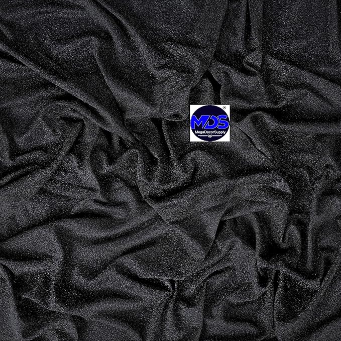 MDS Halloween Chiffon Draping Fabric - 1 Panel, 30" Wide x 75ft Long - Sheer Spooky Arbor & Canopy Drapery for Haunted House Backdrops, Party Ceilings, DIY Costumes & Themed Events - Black