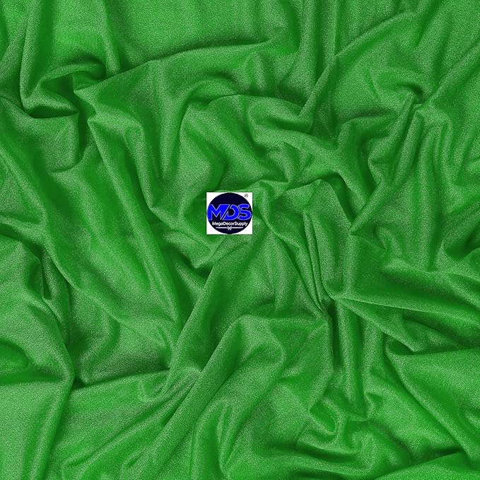 MDS Halloween Chiffon Draping Fabric - 2 Panel, 30" Wide x 20ft Long - Sheer Spooky Arbor & Canopy Drapery for Haunted House Backdrops, Party Ceilings, DIY Costumes & Themed Events - Green