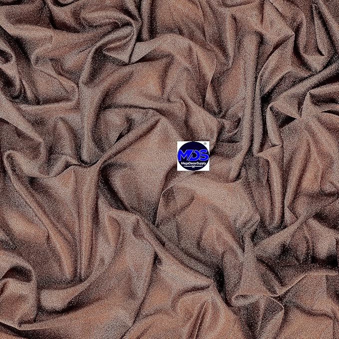 MDS Halloween Chiffon Draping Fabric - 2 Panel, 30" Wide x 100ft Long - Sheer Spooky Arbor & Canopy Drapery for Haunted House Backdrops, Party Ceilings, DIY Costumes & Themed Events - Mocha