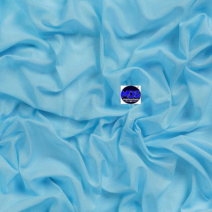 MDS Halloween Chiffon Draping Fabric - 1 Panel, 30" Wide x 75ft Long - Sheer Spooky Arbor & Canopy Drapery for Haunted House Backdrops, Party Ceilings, DIY Costumes & Themed Events - Turquoise
