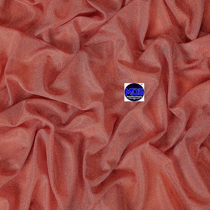 MDS Halloween Chiffon Draping Fabric - 1 Panel, 30" Wide x 75ft Long - Sheer Spooky Arbor & Canopy Drapery for Haunted House Backdrops, Party Ceilings, DIY Costumes & Themed Events - Terracotta