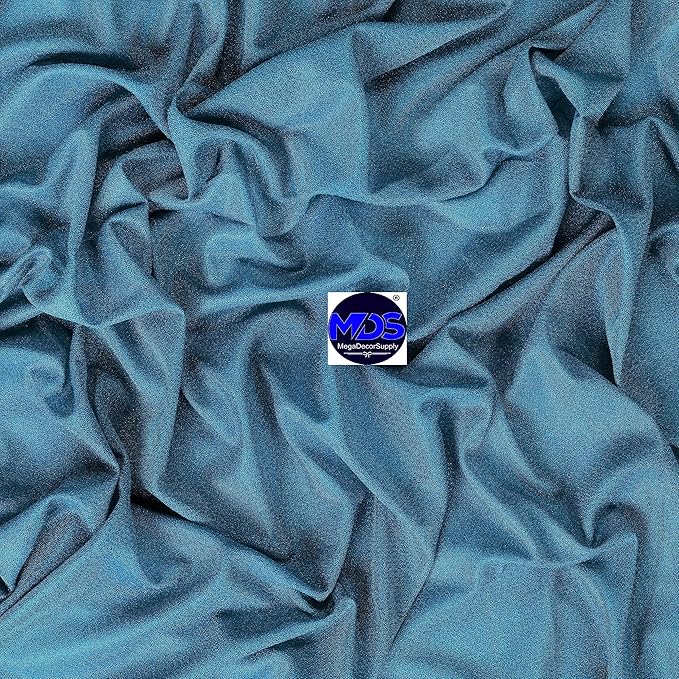 MDS Halloween Chiffon Draping Fabric - 2 Panel, 30" Wide x 20ft Long - Sheer Spooky Arbor & Canopy Drapery for Haunted House Backdrops, Party Ceilings, DIY Costumes & Themed Events - Dark Teal