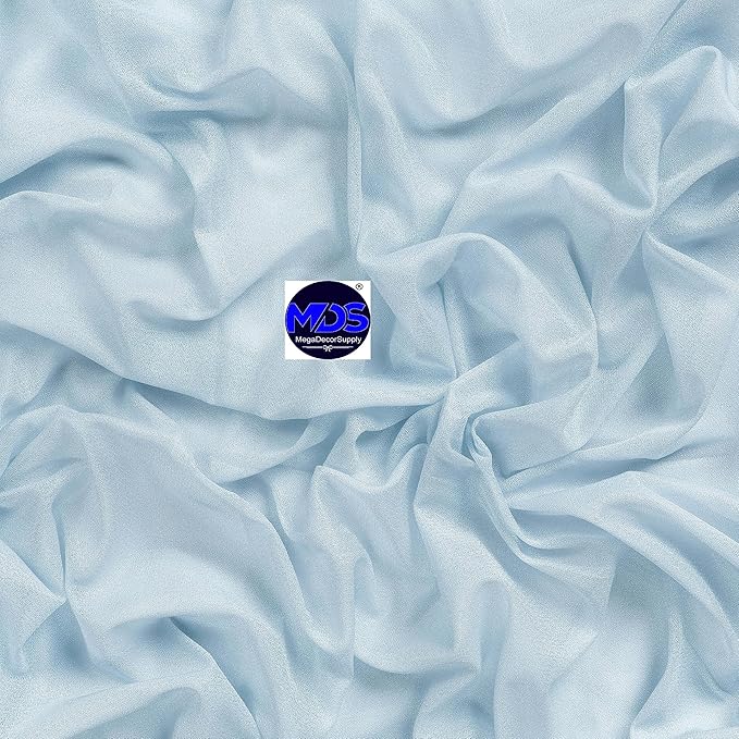 MDS Halloween Chiffon Draping Fabric - 2 Panel, 30" Wide x 20ft Long - Sheer Spooky Arbor & Canopy Drapery for Haunted House Backdrops, Party Ceilings, DIY Costumes & Themed Events - Baby Blue