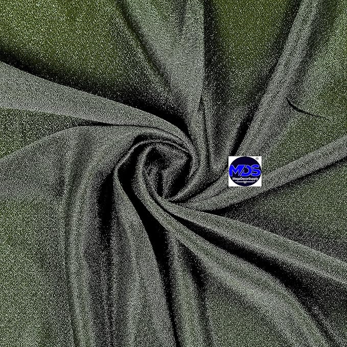 MDS Halloween Chiffon Draping Fabric - 2 Panel, 30" Wide x 40ft Long - Sheer Spooky Arbor & Canopy Drapery for Haunted House Backdrops, Party Ceilings, DIY Costumes & Themed Events - Olive Green
