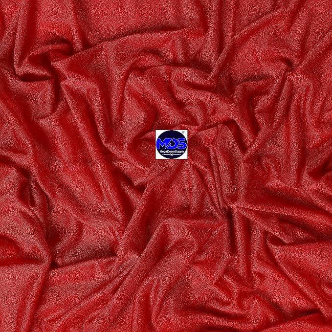 MDS Halloween Chiffon Draping Fabric - 2 Panel, 30" Wide x 75ft Long - Sheer Spooky Arbor & Canopy Drapery for Haunted House Backdrops, Party Ceilings, DIY Costumes & Themed Events - Red